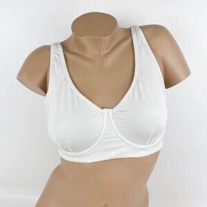 Women's Natori Underwire Bra size 38D White Silky Fabric